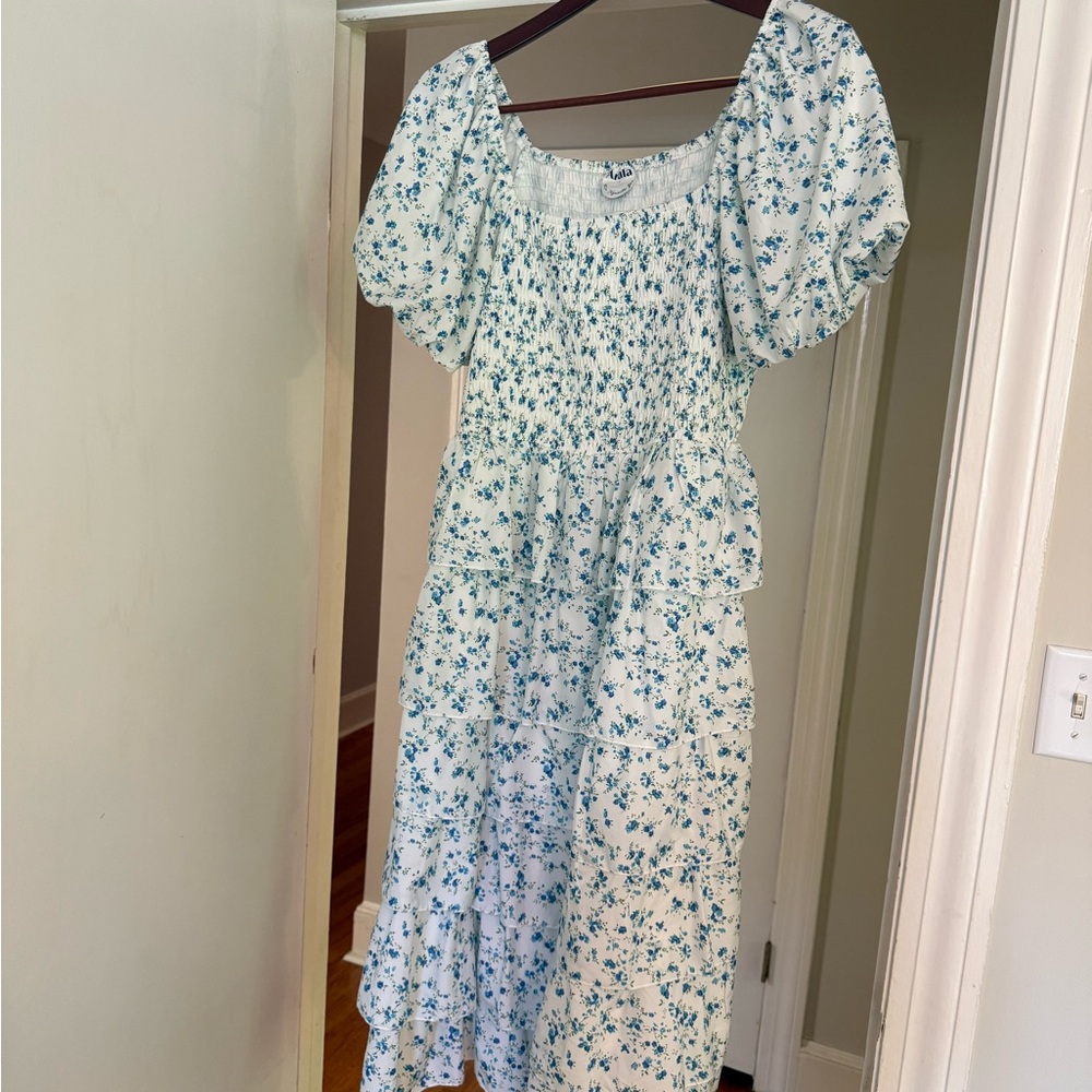 Floral Blue Dress